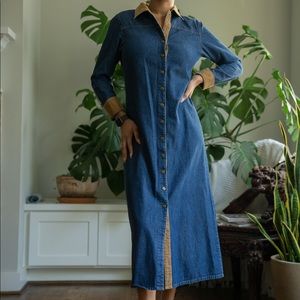 Vintage J.G.HOOK jean midi dress